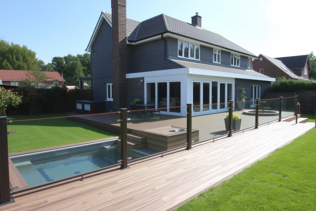 4m hollow composite decking