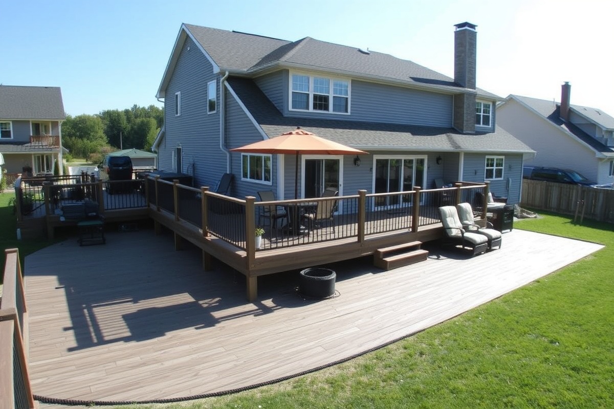 750 square feet of composite decking