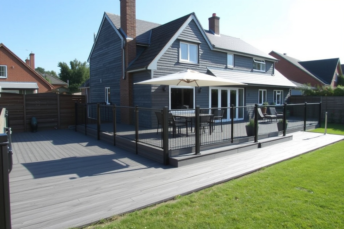 ab composite decking grey