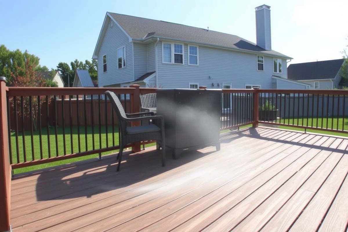 accidentally used a power washer on composite decking