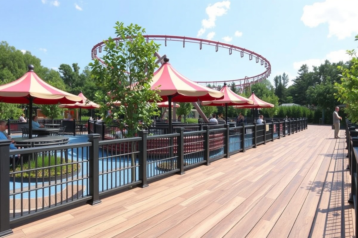 amusement park composite decking