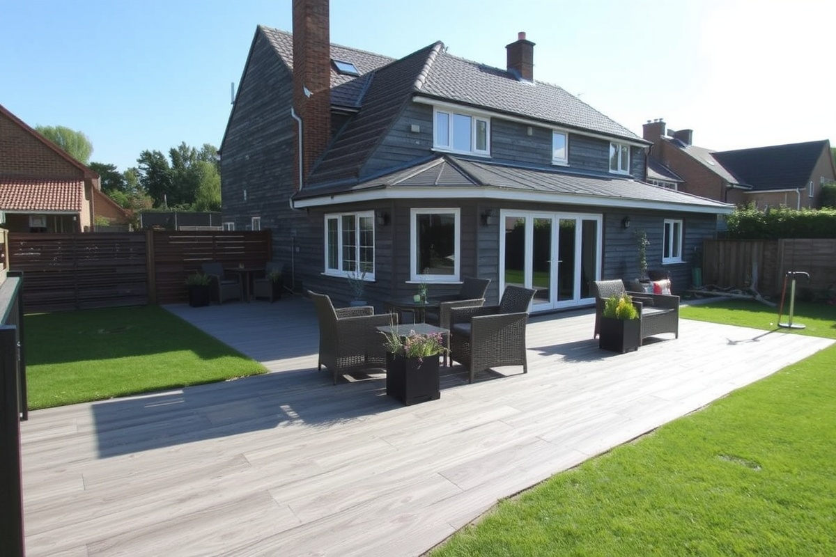 ash colour composite decking