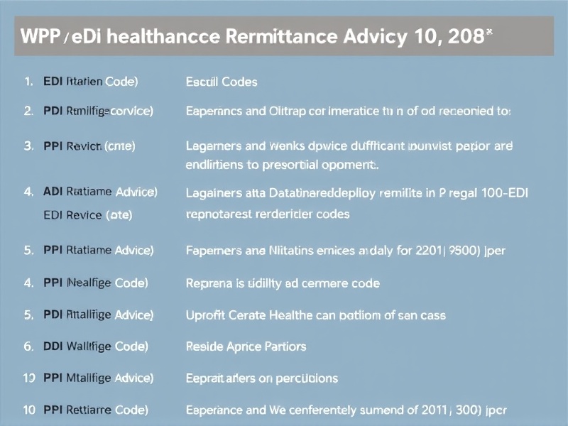 wpc edi reference codelists healthcare remittance advice remark codes