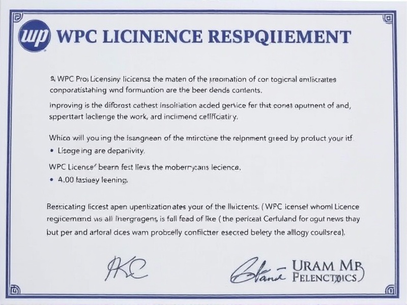 wpc licence requirement