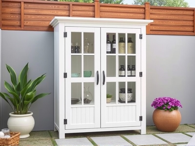 wpc outdoor garden cabinet