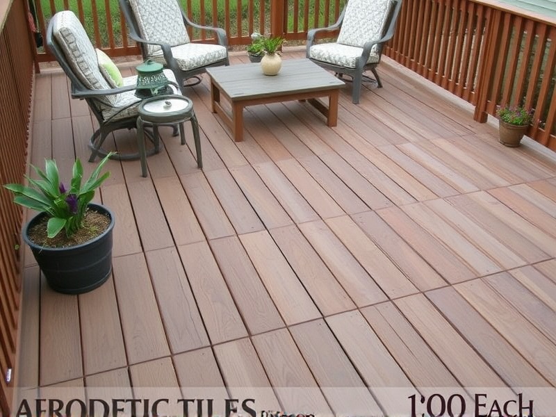 Affordable Decking Solutions: 1.00 Each Deck Tiles for Outdoor Spaces