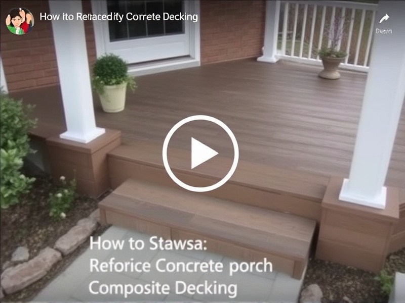 youtube how to reface concrete porch with composite decking